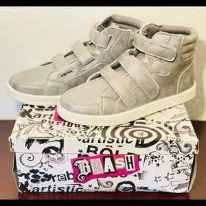 BRASH GREY GIRLS HIGH TOP SHOES BRAND NEW